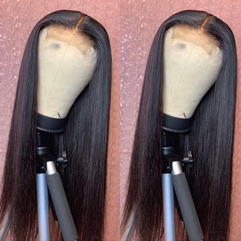 VSHOW Straight Human Hair 4x4 5x5 Lace Closure Wigs 150% Density Bleached Knots Already - Image 4