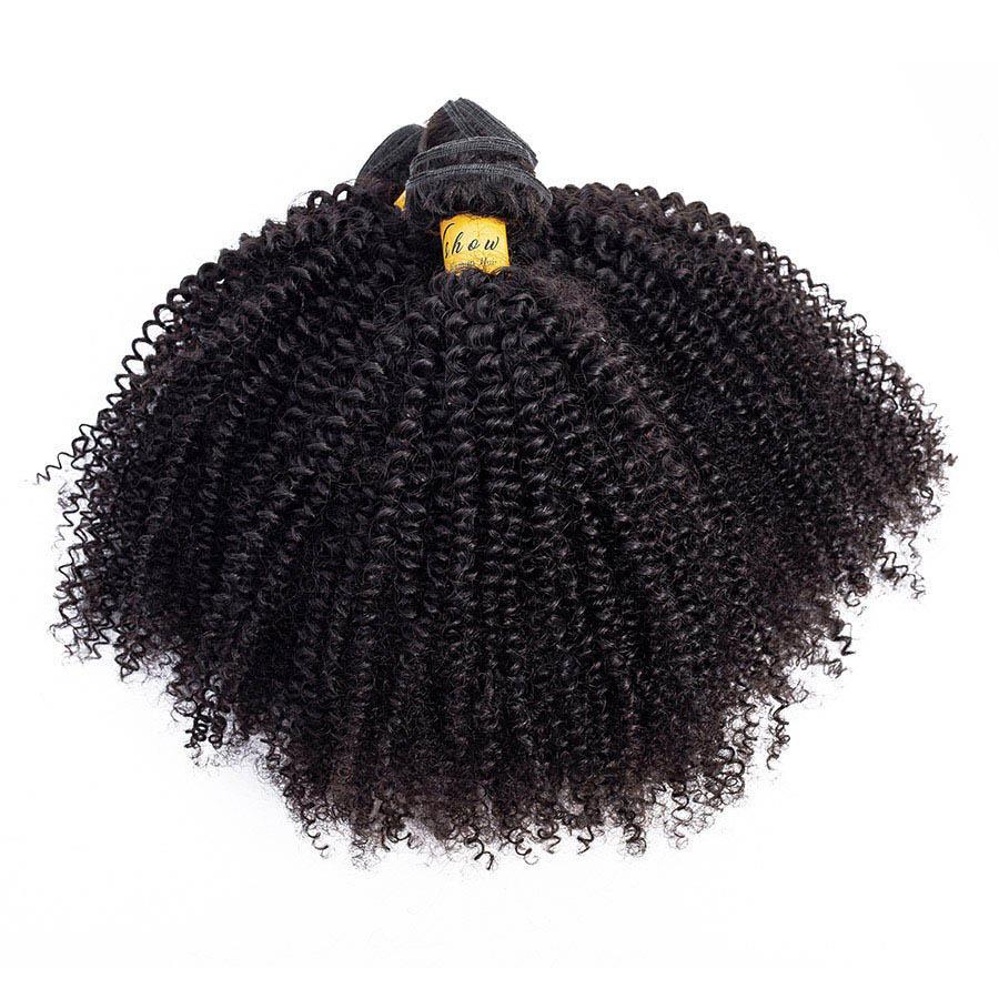 VSHOW HAIR Premium 9A Virgin Human Hair Sample Afro Curly 1 or 2 Bundles Natural Black - Image 3
