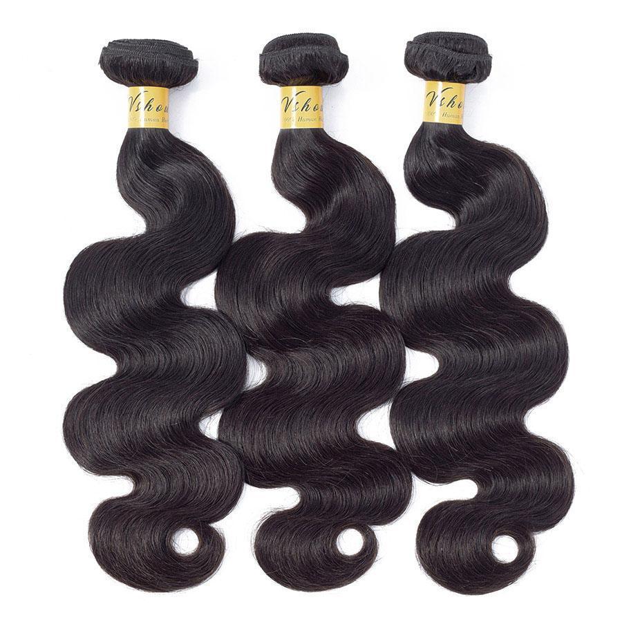 VSHOW HAIR Premium 9A Mongolian Virgin Human Hair Body Wave 3 or 4 Bundles with Closure Popular Sizes - Image 10