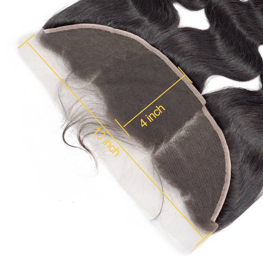 VSHOW HAIR Premium 9A Malaysian Human Virgin Hair Body Wave 3 Bundles with Pre Plucked 13x4 Frontal Natural Black - Image 10