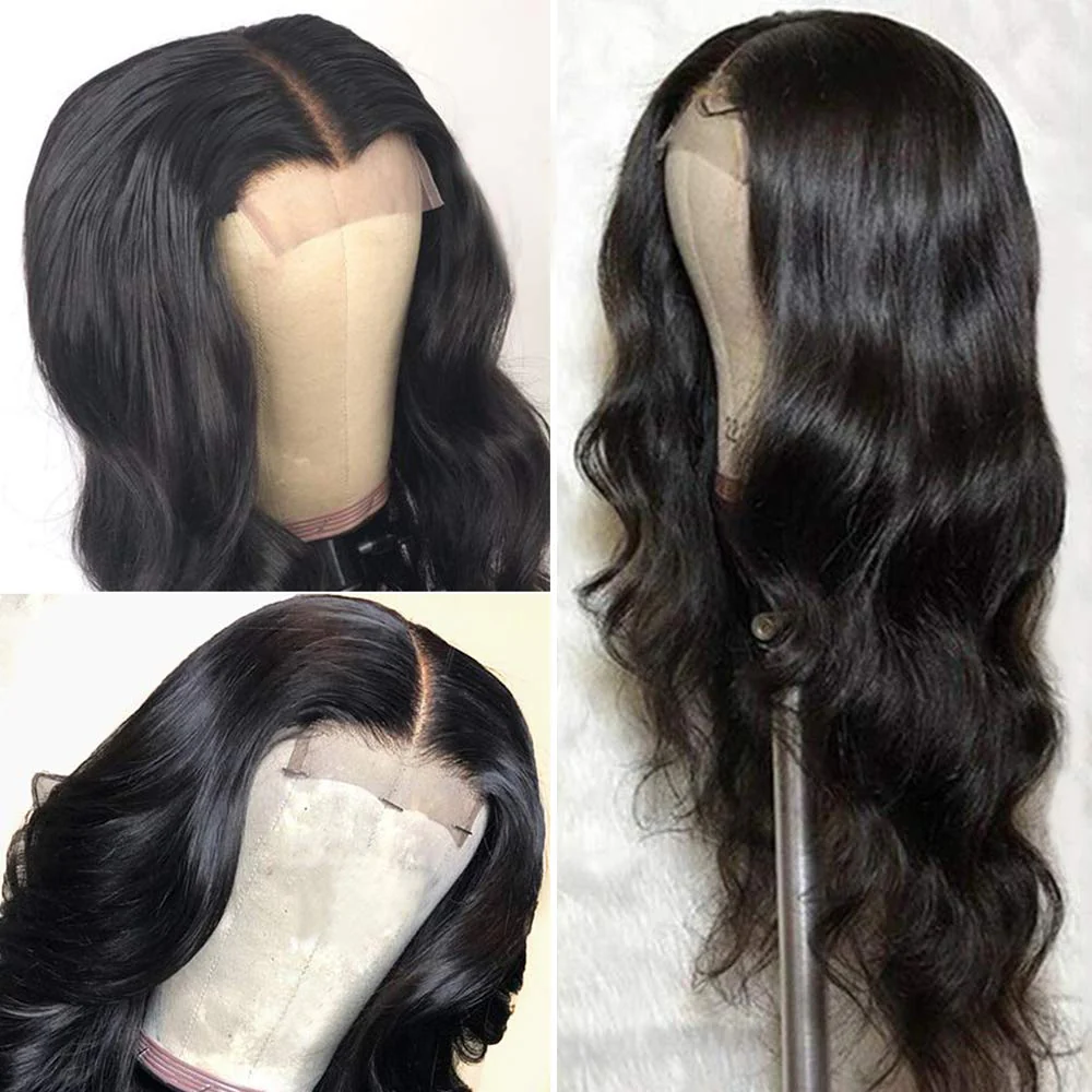 VSHOW Body Wave Wig Natural Hairline 4x4 Lace Closure Wigs Human Hair Wavy Lace Frontal Wigs - Image 4