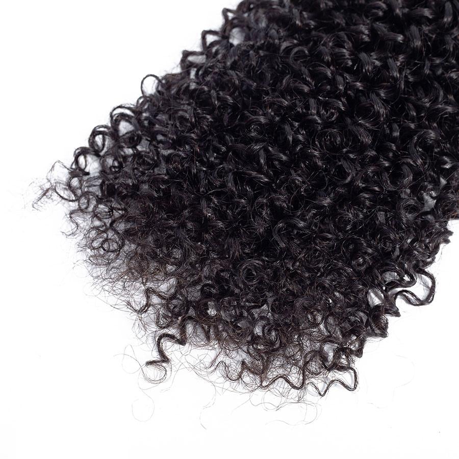 VSHOW HAIR Premium 9A Mongolian Human Virgin Hair Kinky Curly Natural Black 3 Bundles Deal - Image 9