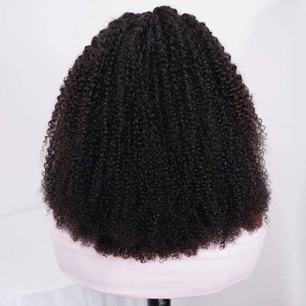 Pre-Braided Front Afro Curly 10x6 Parting Max Glueless Wigs Fulani Braids Curly Human Hair Wear Go Wigs - Image 2