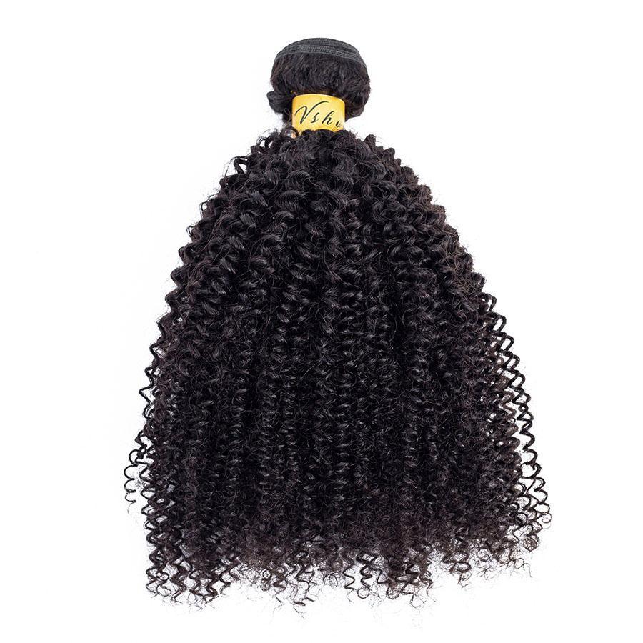 VSHOW HAIR Premium 9A Mongolian Virgin Human Hair Afro Curly 3 or 4 Bundles with Closure Popular Sizes - Image 8