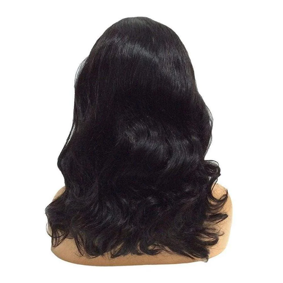 VSHOW Bob Body Wave Human Hair Lace Front Wigs Pre Plucked With Baby Hair Natural Black - Image 7