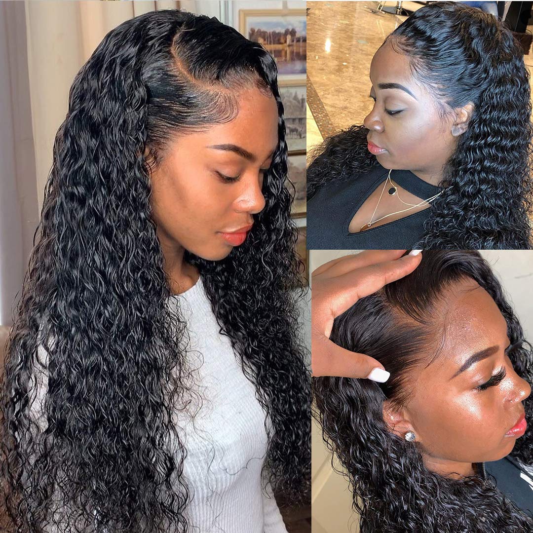 VSHOW Bleached Knots HD Lace Frontal Wigs Water Wave Human Hair Lace Wigs - Image 3