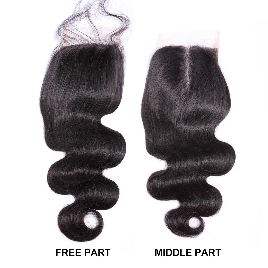 VSHOW HAIR Premium 9A Peruvian Human Virgin Hair Body Wave 3 Bundles with Pre Plucked Closure Deal Natural Black - Image 5