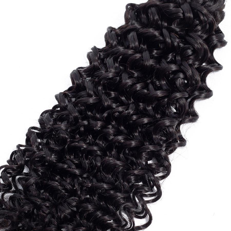 VSHOW HAIR Premium 9A Brazilian Human Virgin Hair Water Wave Natural Black 4 Bundles Deal - Image 7