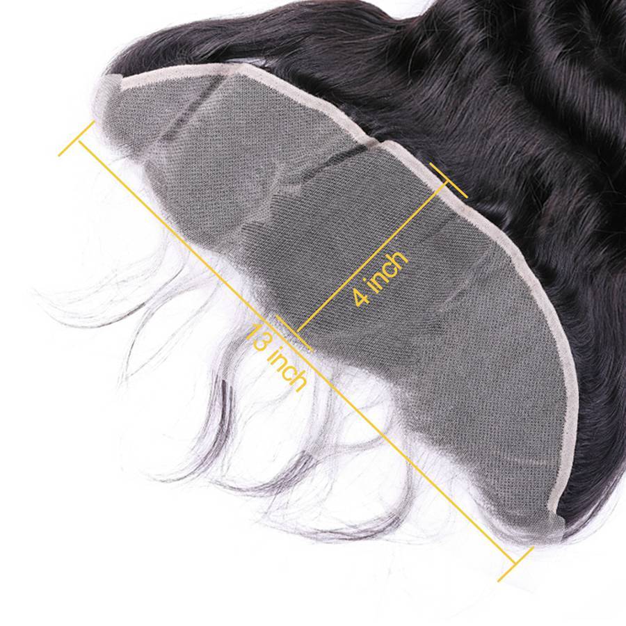 VSHOW HAIR Premium 9A Brazilian Human Virgin Hair Loose Wave 3 Bundles with Pre Plucked 13x4 Frontal Natural Black - Image 9