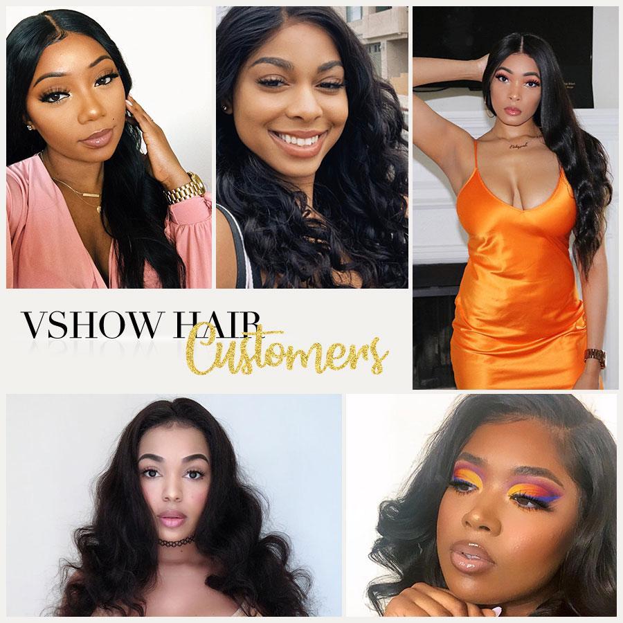 VSHOW Body Wave Human Hair Full Lace Wigs Body Wave Lace Front Human Hair Wigs For Women - Image 3