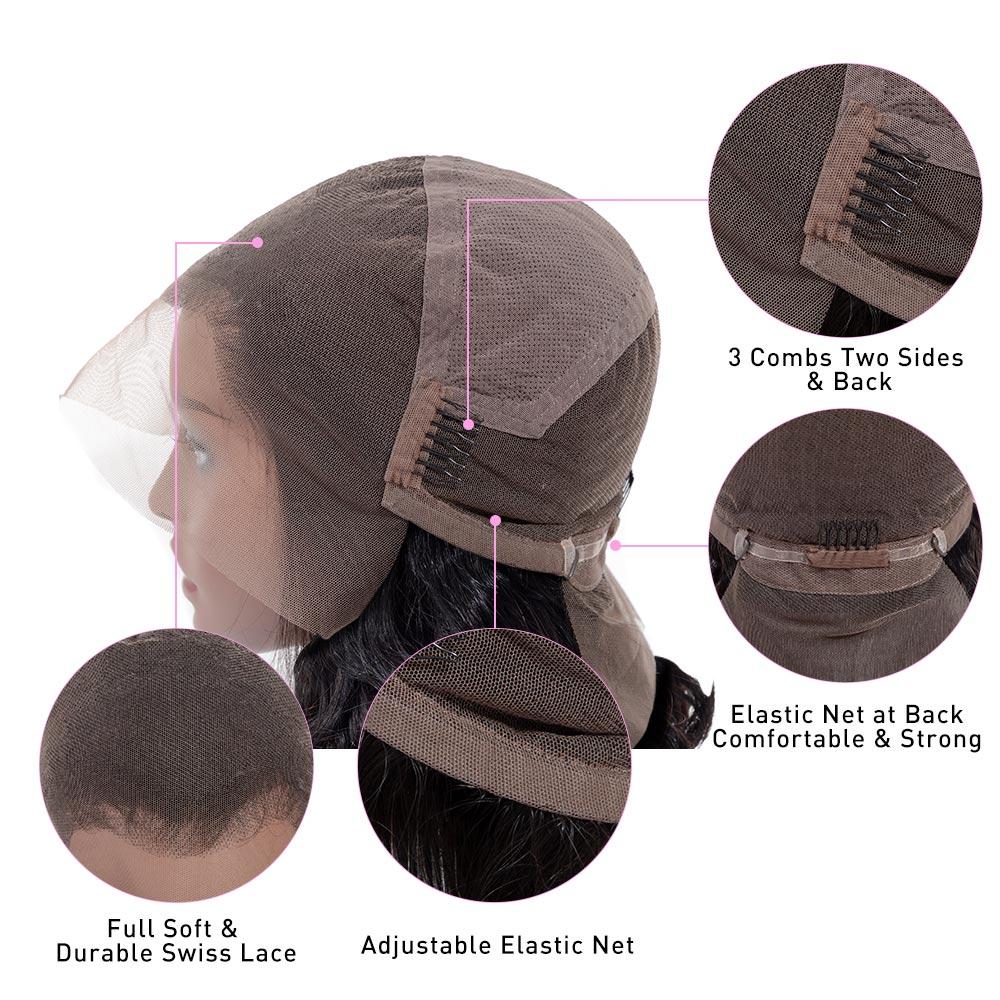 VSHOW Body Wave Human Hair Full Lace Wigs Body Wave Lace Front Human Hair Wigs For Women - Image 8