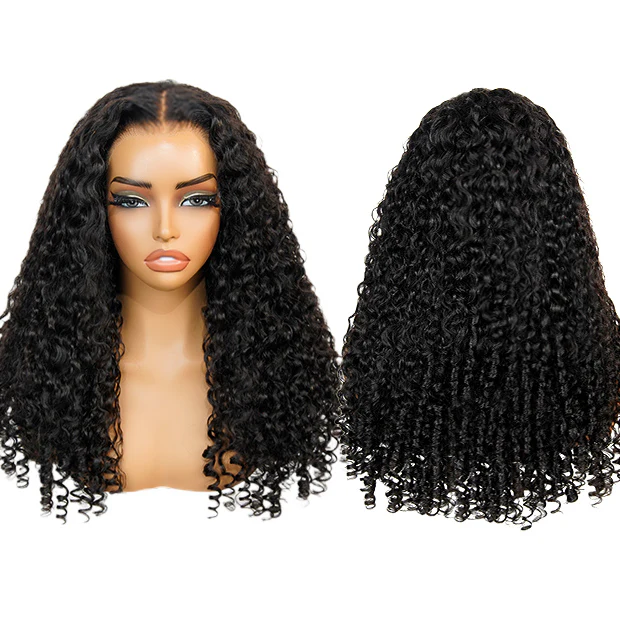 Vshow Bouncy Spiral Curls Glueless Human Hair Wigs 7x5 Pre Cut Lace Wear Go Wigs With Drawstring - Image 2