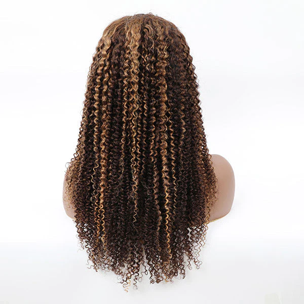 Buy One Get One Free Highlight Kinky Curly 13x4 Lace Front Human Hair Wigs With Baby Hair - Image 7