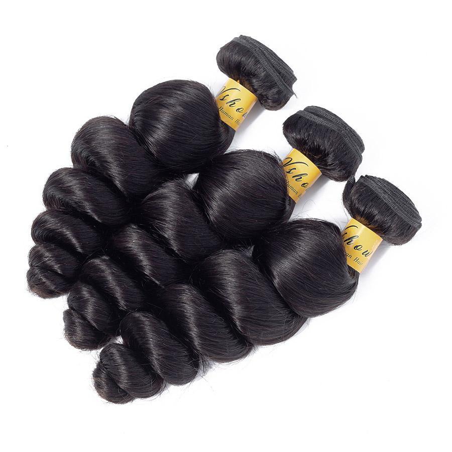 VSHOW HAIR Premium 9A Brazilian Virgin Human Hair Loose Wave 3 or 4 Bundles with Closure Popular Sizes - Image 3