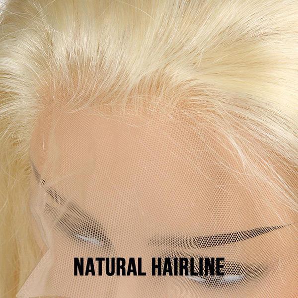 VSHOW Honey Blonde Hair #613 Color Straight Human Hair Transparent Lace Front Wigs 180% Density - Image 5