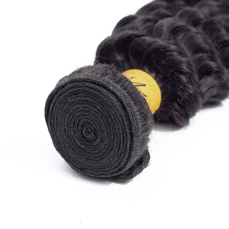 VSHOW HAIR Premium 9A Indian Human Virgin Hair Deep Wave Natural Black 3 Bundles Deal - Image 7