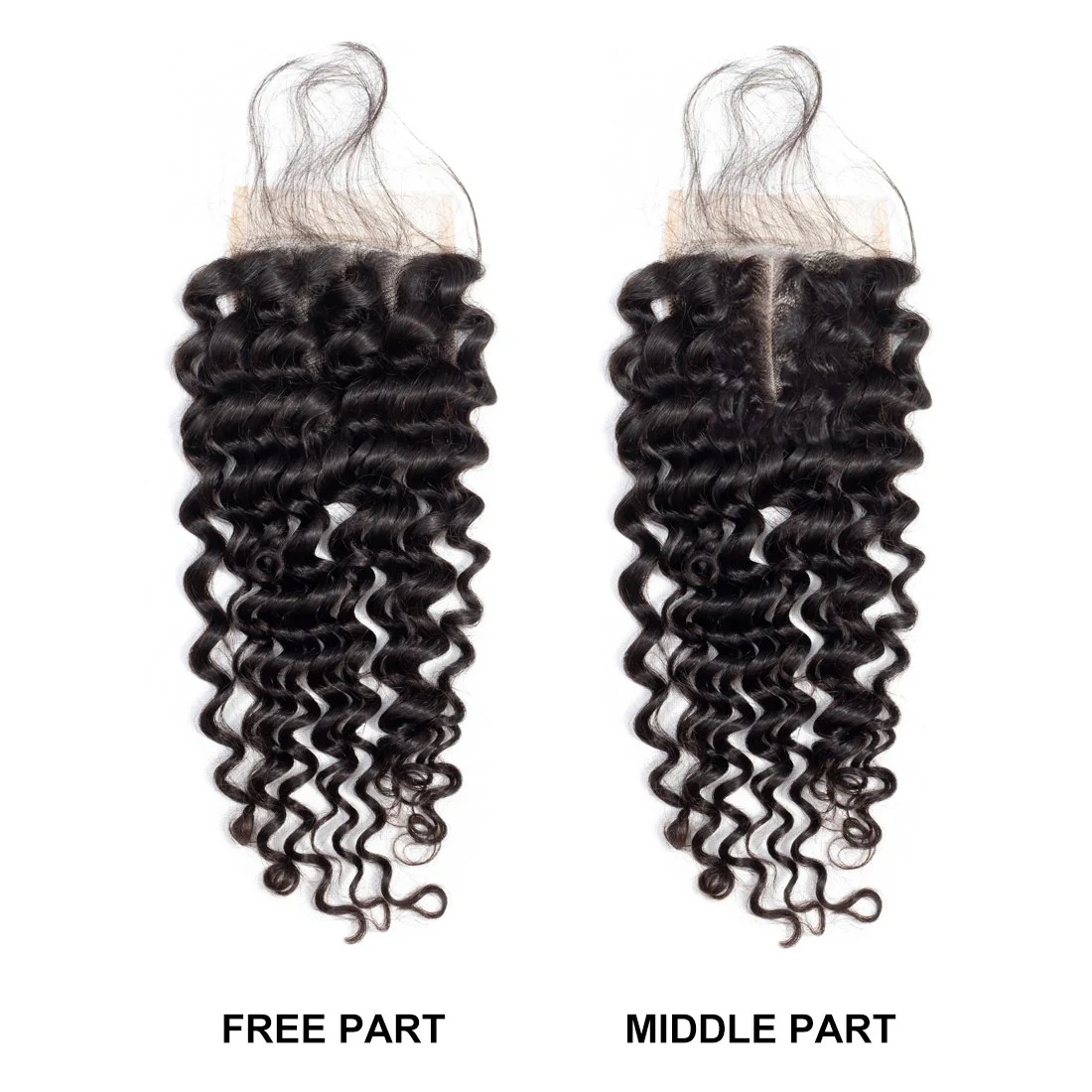 VSHOW HAIR Premium 9A Mongolian Human Virgin Hair Deep Wave 3 Bundles with Pre Plucked Closure Deal Natural Black - Image 5