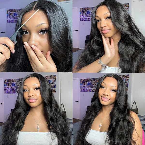 VSHOW Bleached Knots Body Wave Hair 10x6 Lace Wigs Wear Go Glueless Wigs 250% Density - Image 5