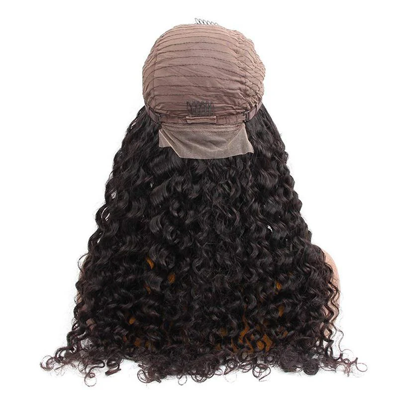 VSHOW Water Wave Human Hair Wigs 5x5 Lace Closure Wigs Curly Style Natural Black - Image 5
