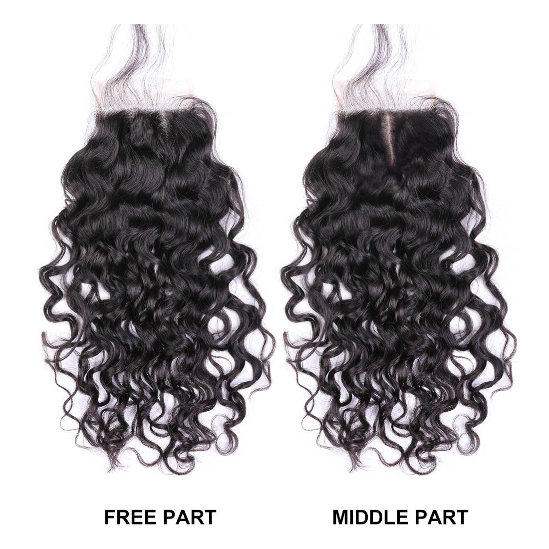 VSHOW HAIR Premium 9A Indian Human Virgin Hair Natural Wave 3 Bundles with Pre Plucked Closure Deal Natural Black - Image 4