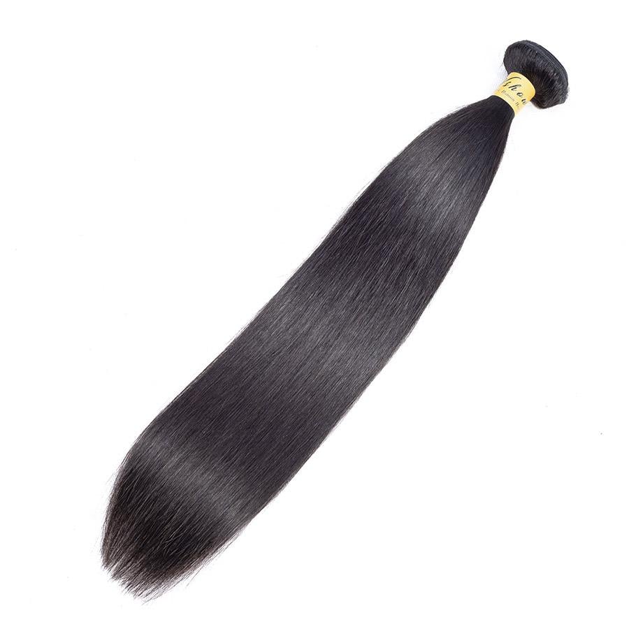 VSHOW HAIR Premium 9A Indian Human Virgin Hair Straight Natural Black 3 Bundles Deal - Image 5