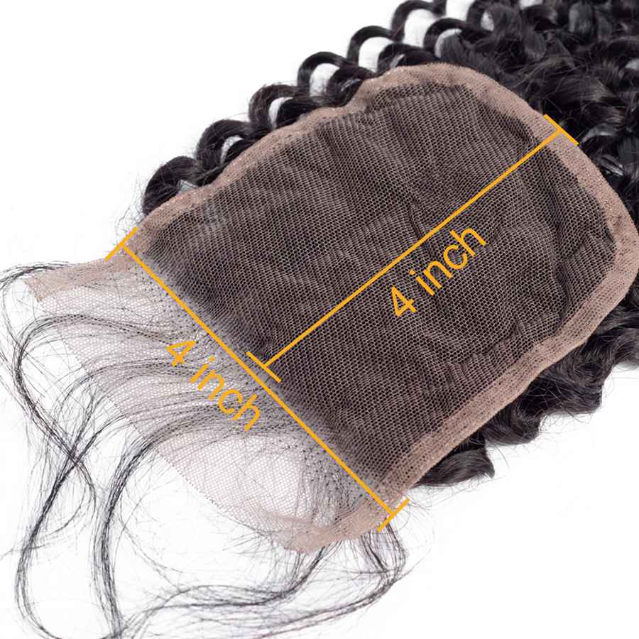 VSHOW HAIR Premium 9A Peruvian Human Virgin Hair Kinky Curly 4 Bundles with Pre Plucked Closure Deal Natural Black - Image 10