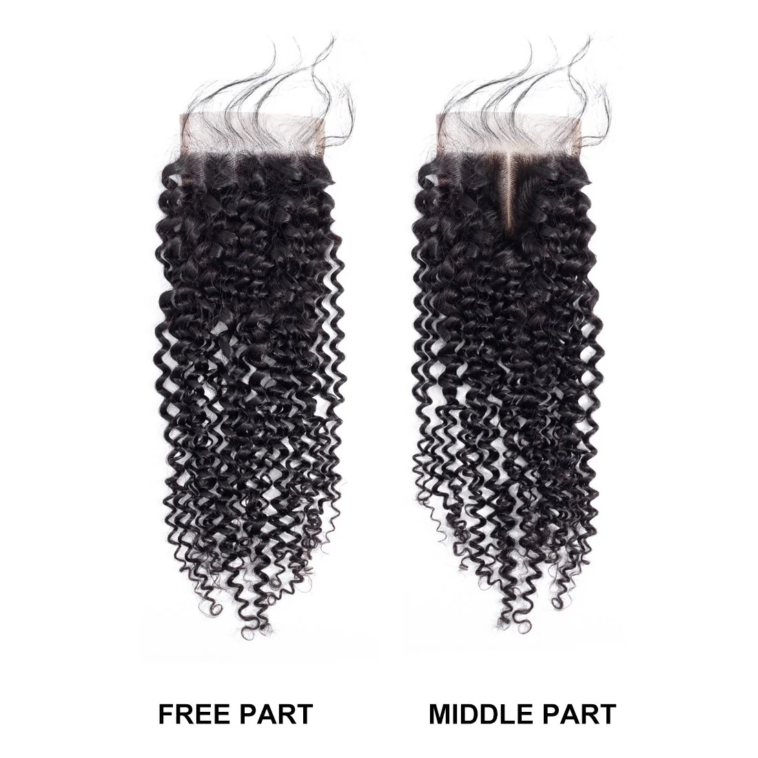 VSHOW HAIR Premium 9A Mongolian Human Virgin Hair Kinky Curly 4 Bundles with Pre Plucked Closure Deal Natural Black - Image 5