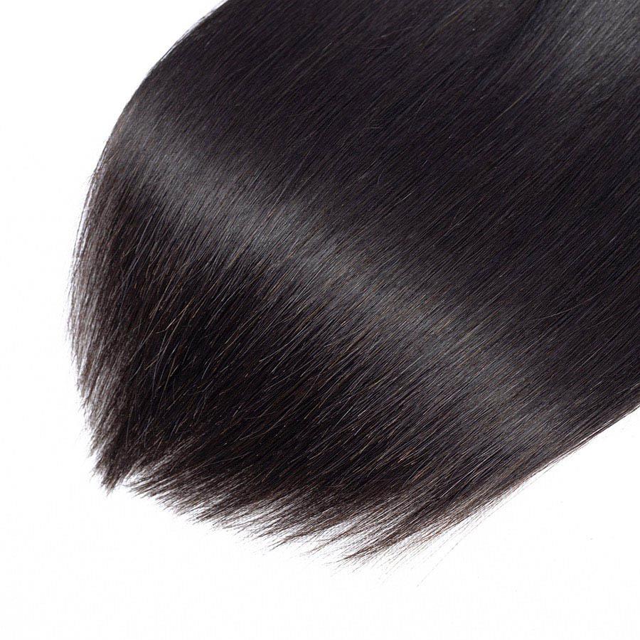 VSHOW HAIR Premium 9A Brazilian Human Virgin Hair Straight Natural Black 3 Bundles Deal - Image 9