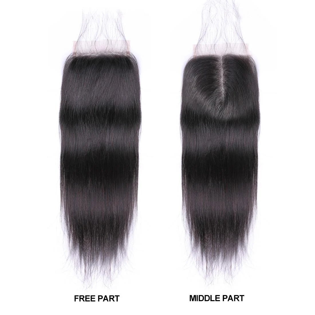 VSHOW HAIR Premium 9A Indian Human Virgin Hair Straight 3 Bundles with Pre Plucked Closure Deal Natural Black - Image 6