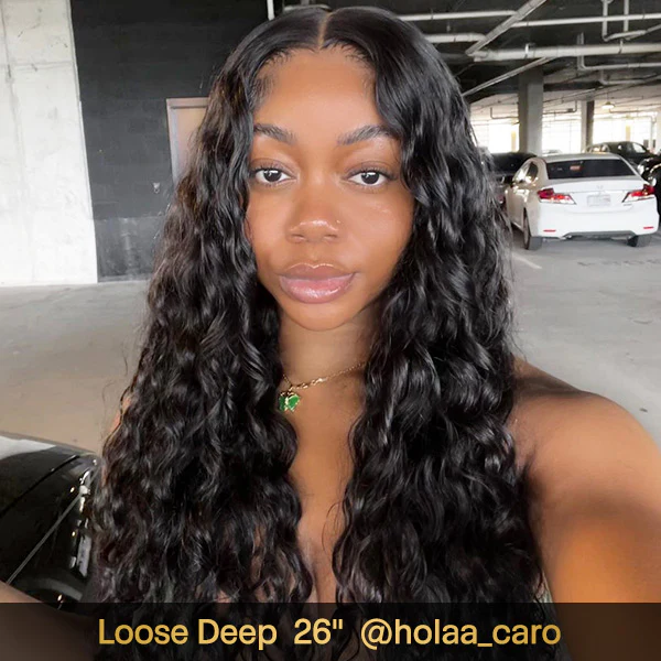 VSHOW Pre Bleached Loose Deep Wave Hair 10x6 /7x5 Pre-cut HD Lace Wigs Wear Go Wig Glueless Wigs 180% Density - Image 3