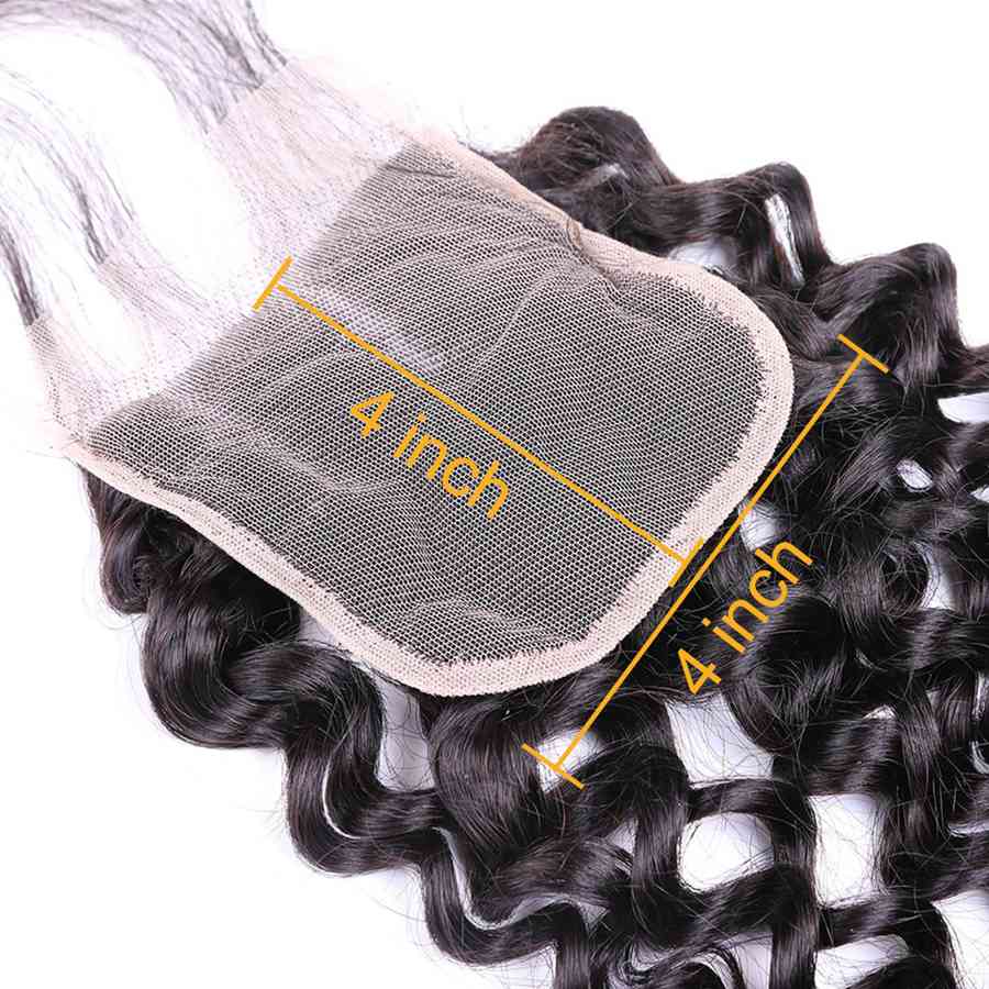 VSHOW HAIR Premium 9A Malaysian Human Virgin Hair Water Wave 3 Bundles with Pre Plucked Closure Deal Natural Black - Image 10