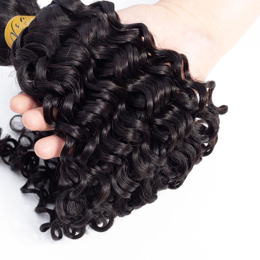 VSHOW HAIR Premium 9A Mongolian Human Virgin Hair Natural Wave Natural Black 3 Bundles Deal - Image 6