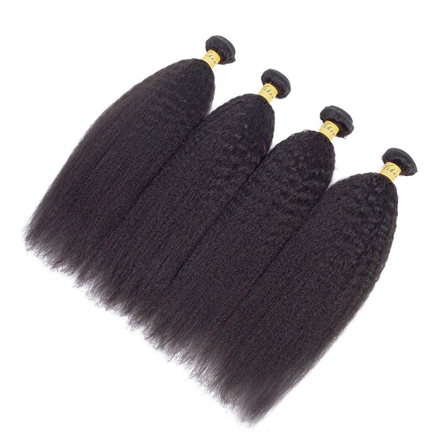VSHOW HAIR Premium 9A Peruvian Human Virgin Hair YaKi Natural Black 4 Bundles Deal - Image 2