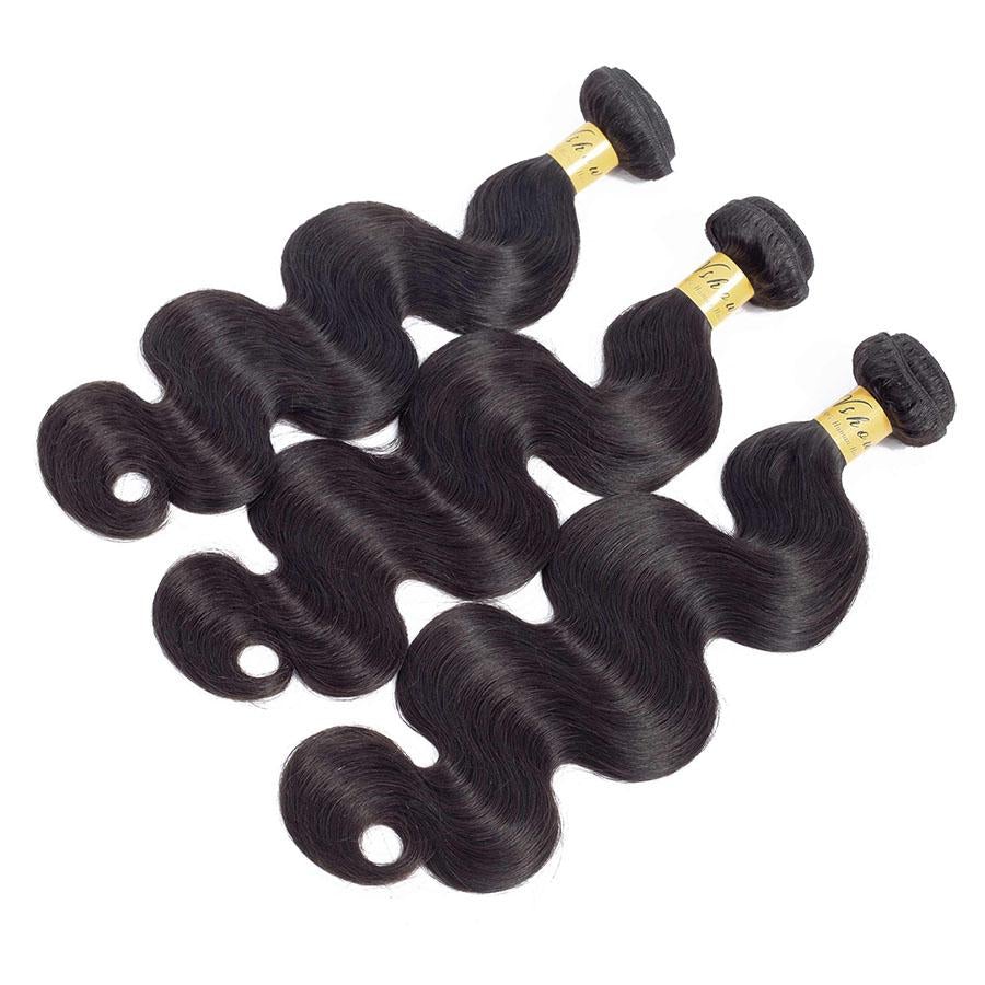 VSHOW HAIR Premium 9A Peruvian Human Virgin Hair Body Wave Natural Black 3 Bundles Deal - Image 7