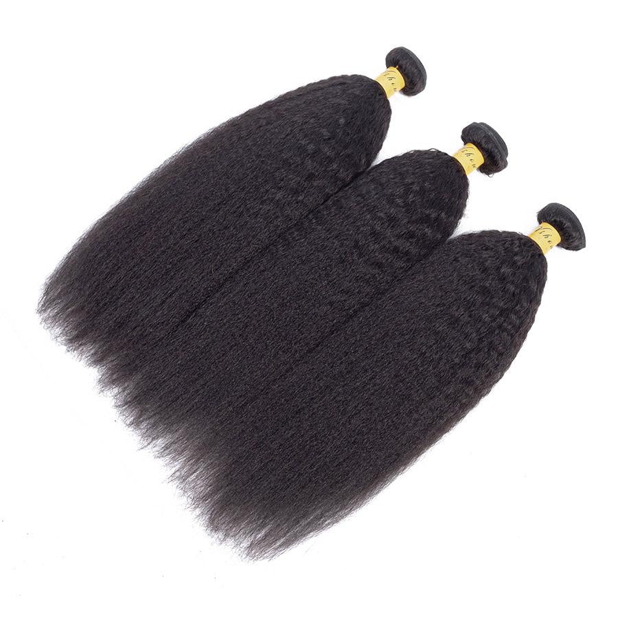 VSHOW HAIR Premium 9A Peruvian Human Virgin Hair YaKi Natural Black 3 Bundles Deal - Image 2
