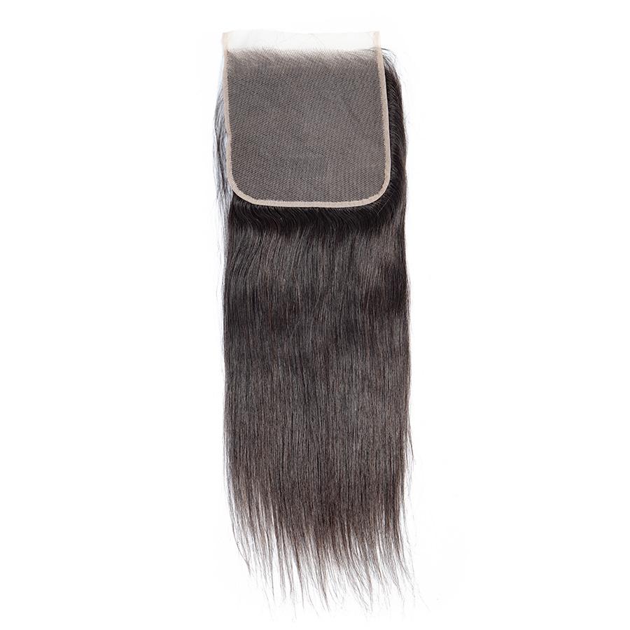 VSHOW HAIR Premium 9A Peruvian Human Virgin Hair Straight 4 Bundles with Pre Plucked Closure Deal Natural Black - Image 4