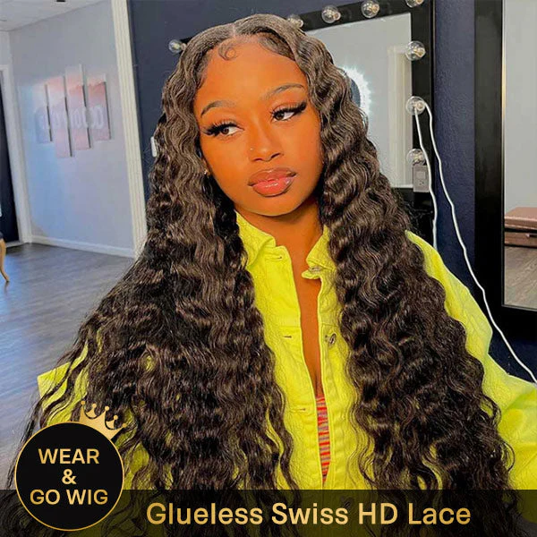 VSHOW Loose Deep Wave Hair 4x6 Pre-cut HD Lace Wigs Wear Go Glueless Wigs 180% Density - Image 3