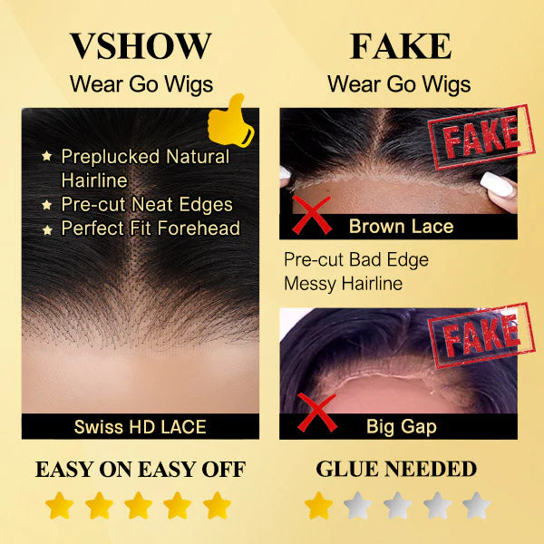 VSHOW Loose Deep Wave Hair 4x6 Pre-cut HD Lace Wigs Wear Go Glueless Wigs 180% Density - Image 7