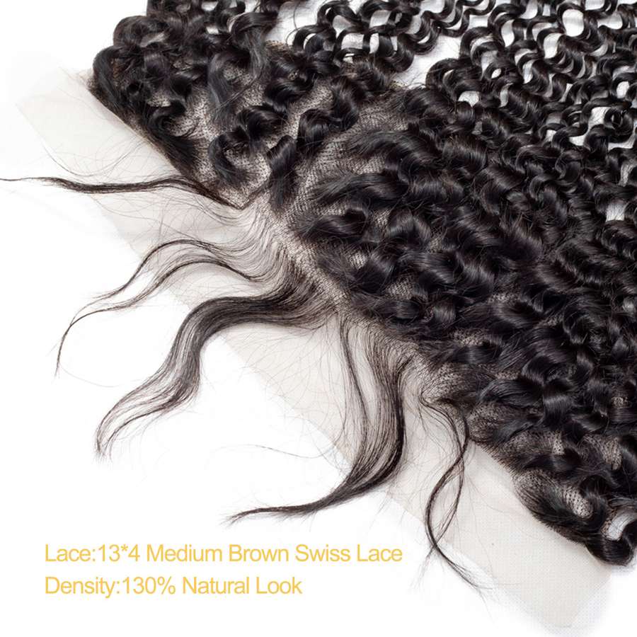 VSHOW HAIR Premium 9A Mongolian Human Virgin Hair Kinky Curly 3 Bundles with Pre Plucked 13x4 Frontal Natural Black - Image 10