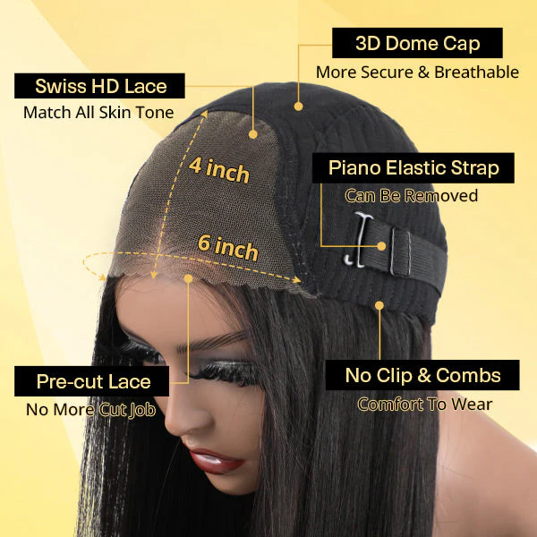 Yazmynswrld Same Deep Wave Wear Go Wig Glueless HD Lace Human Hair Wigs - Image 3